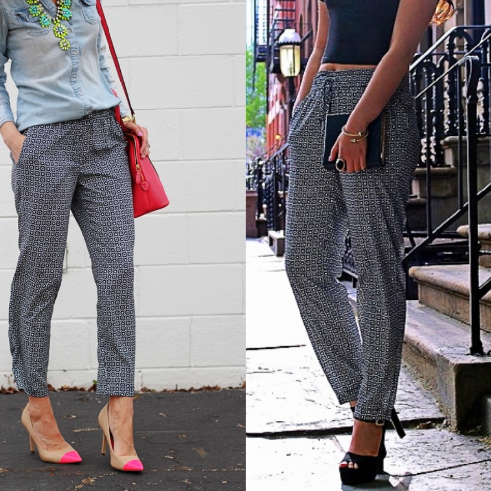 J.Crew Geo Print Drawstring Pants